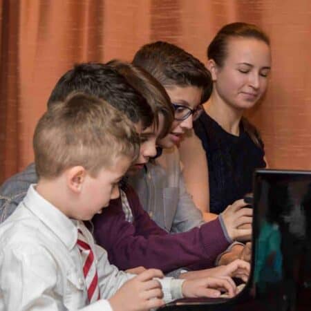 PIANO ENSEMBLE for 6/8/12 hands/ - 1/2 instruments - 36 lessons Course (60 min, GROUP)